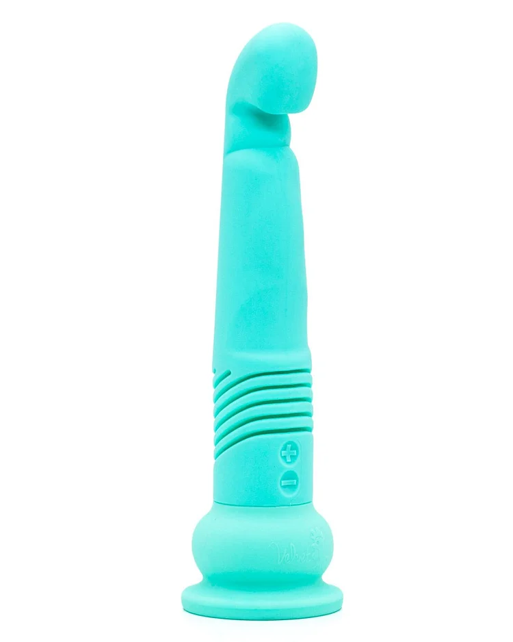 Pornhint The Velvet Thruster Teddy Powerful Thrusting G-Spot Dildo- Mint Green
