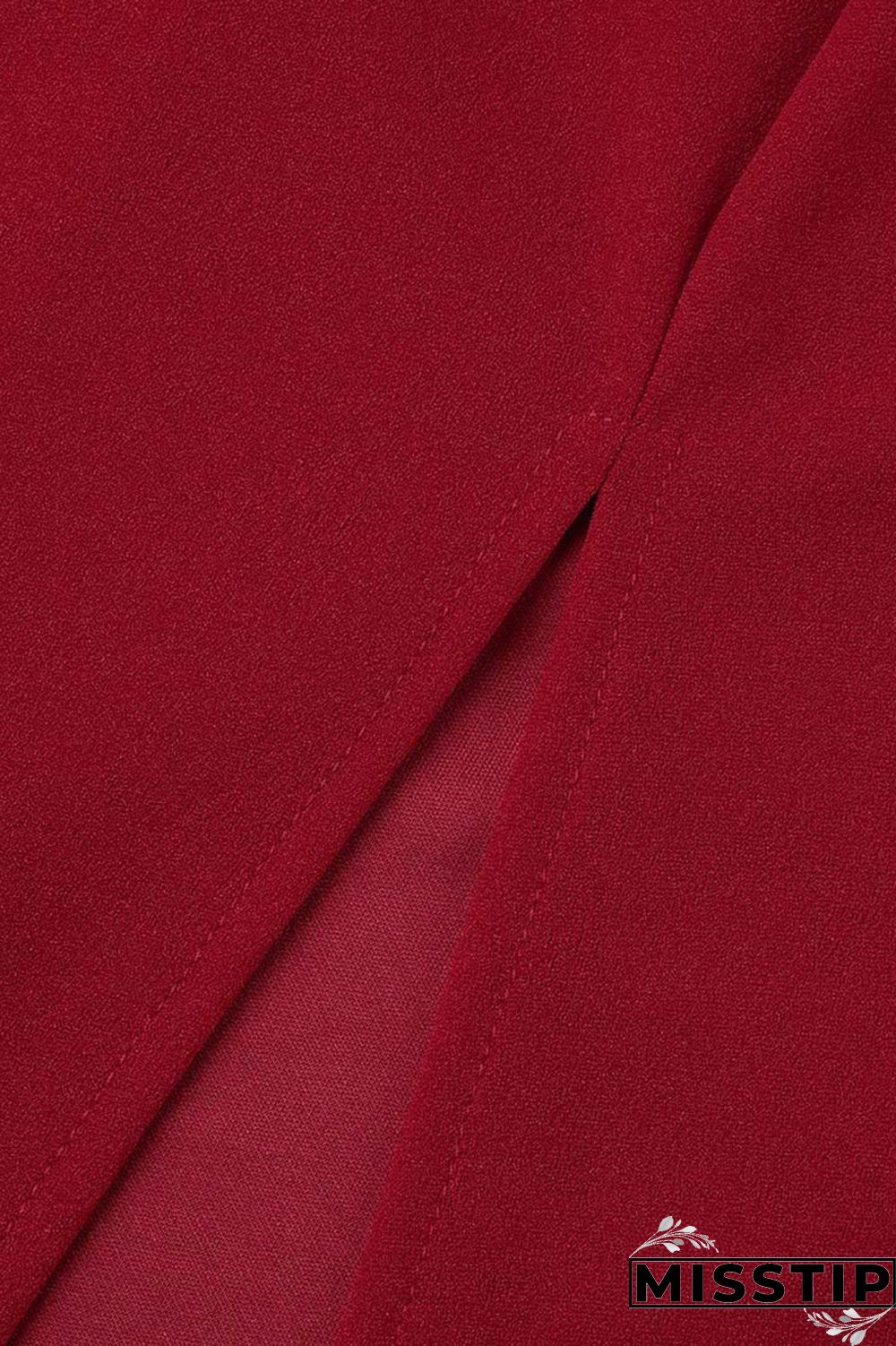 Black Elegant Solid Patchwork Backless Slit Fold O Neck Straight Dresses