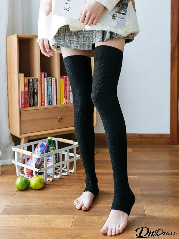 Casual Skinny Keep Warm Solid Color Leg Warmers Accessories