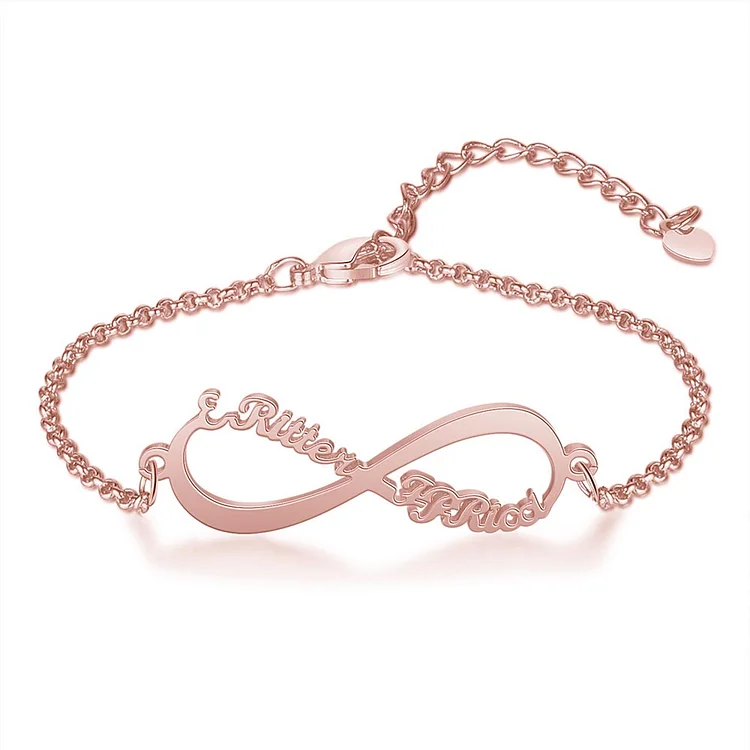 Personalized Infinity Name Bracelet Custom 2 Names Love Bracelet
