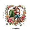Diamond Painting Acrylic Western Cowboy DIY Diamond Painting Hanging Pendant for Adults