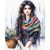 Bohemian Woman-11CT Stamped Cross Stitch 50*60cm/19.69*23.62in(Big Size)