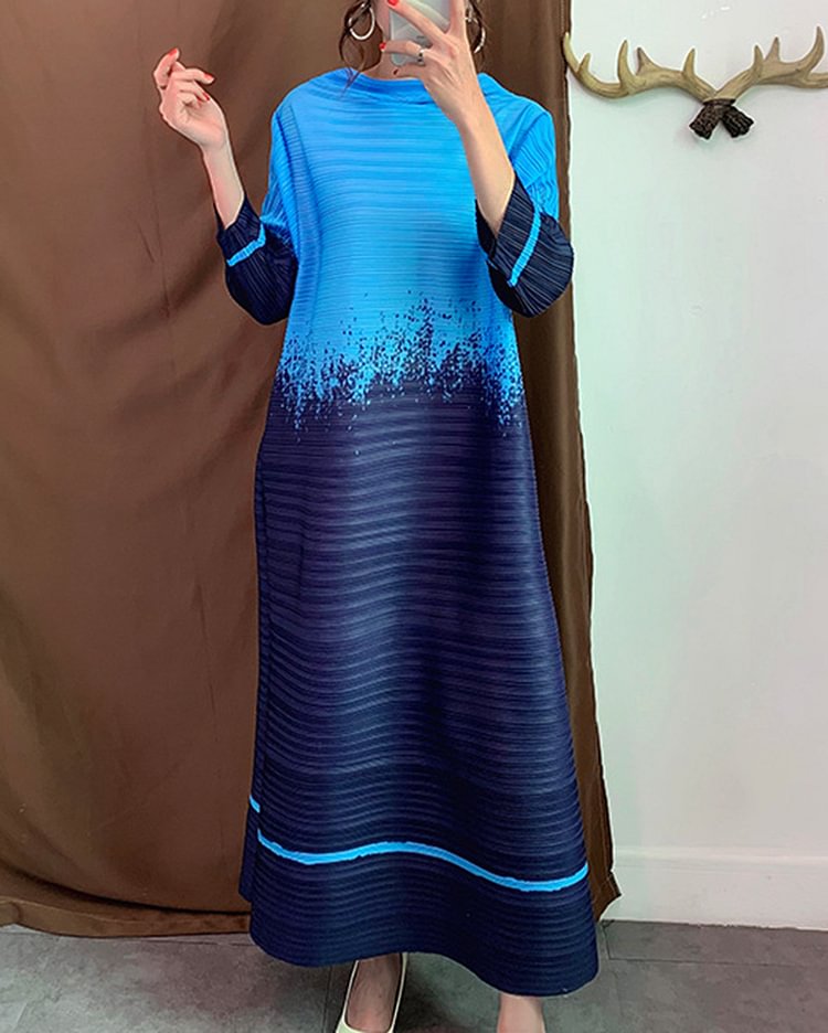 Gradient Printed Shift Dress