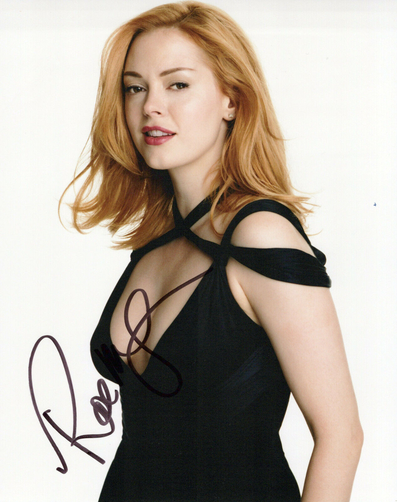 Rose McGowan glamour shot autographed Photo Poster painting signed 8x10 #12