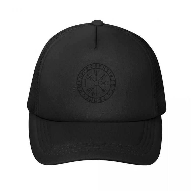 Vegvisir - Futhark Runes Navigator Vikings Trucker Hat Hat Sun Hats Fishing Hat Adjustable Snapback Cap Mesh Baseball Cap Summer