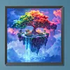 Schwebende Bauminsel - runder Bohrer Diamantmalerei - 30*30cm