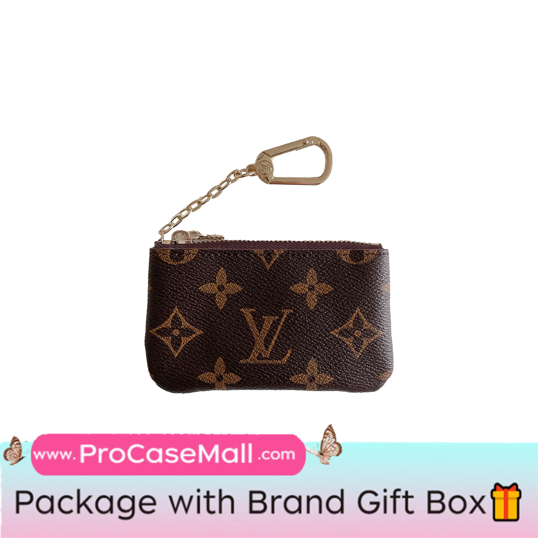 Louis Vuitton Monogram Canvas Leather Coin Purse Checkerboard Wallet