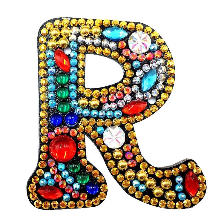 1 Pc DIY Diamond Painting Keychain - Lettre R