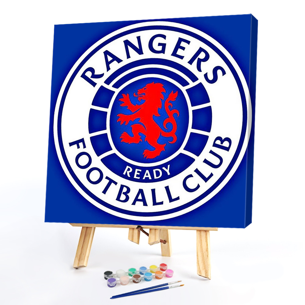 

40*40CM - Paint By Numbers - Glasgow Rangers Football, 501 Original