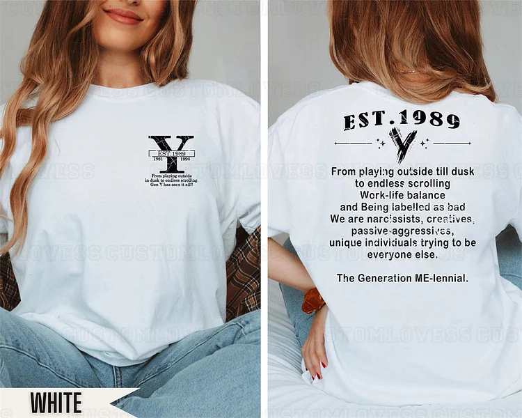 Custom Y Generation ME-lennial Women T-Shirt