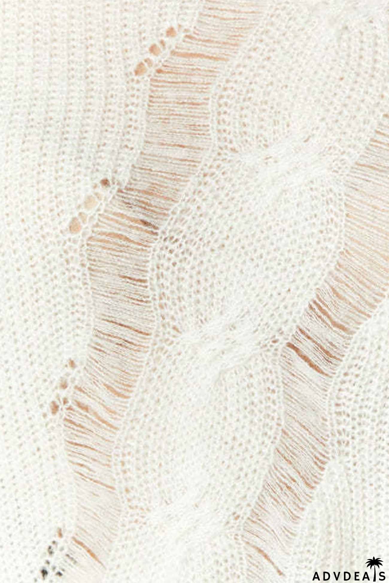 Crew Neck Hollow Knitted Sweater