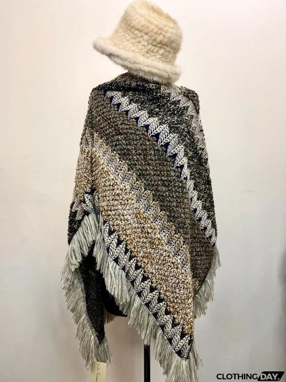 In Your Eyes Ethnic Knit Poncho