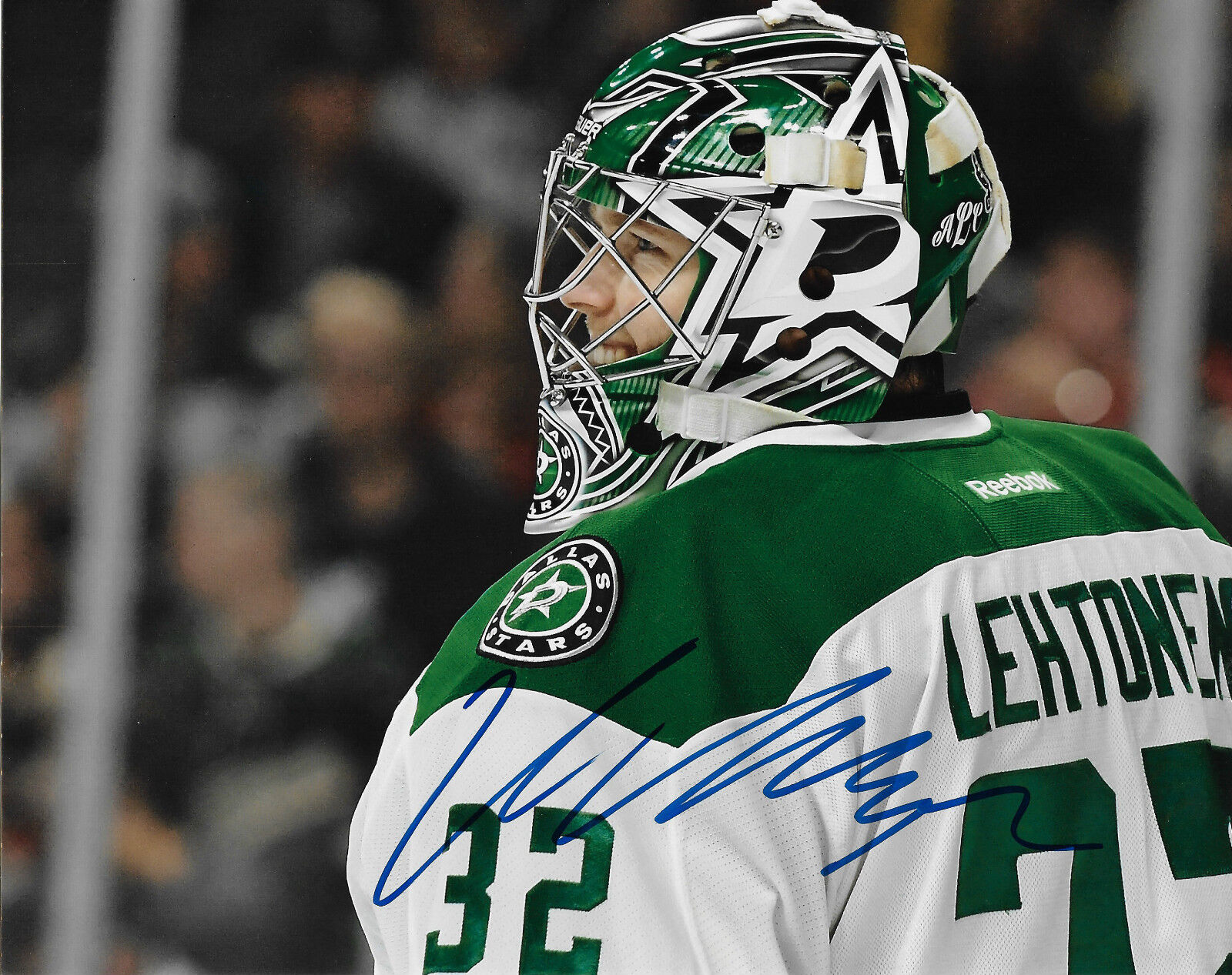 Dallas Stars Kari Lehtonen Signed Autographed 8x10 NHL Photo Poster painting COA A