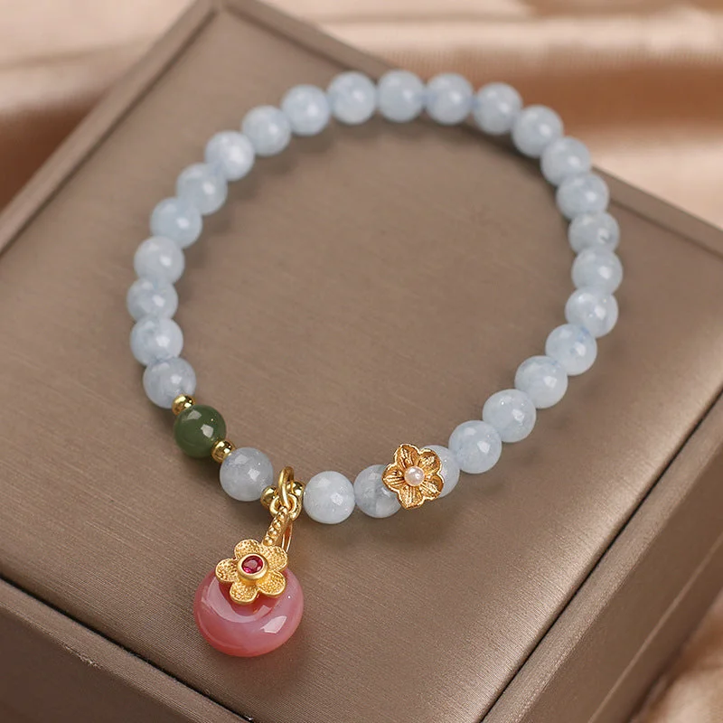 Lucky Buckle &bull; Aquamarine Bracelet