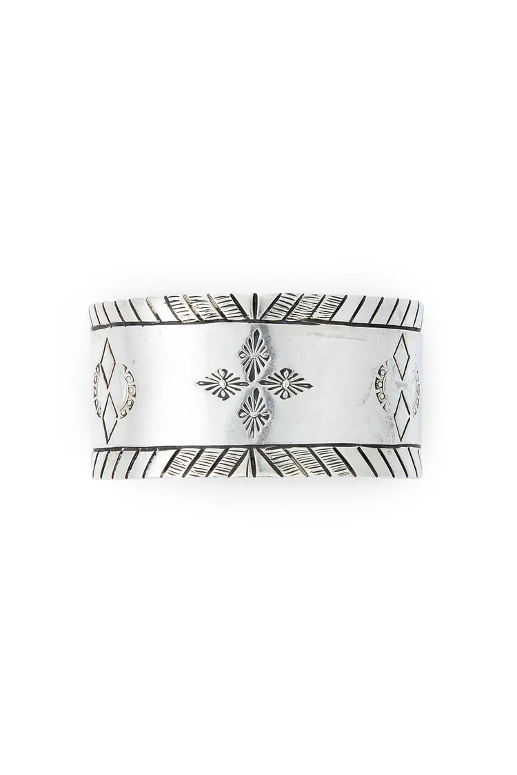 Cuff, Sterling Silver, Ingot, Hallmark, Vintage, 657