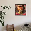 Cartoon Nick Wilde Smiling Tear-Out Full DIY 5D Round Drill Diamond Paintings Picture Arts Craft for Adults/Beginners Gift Idea Home Wall Decor Diamond Crystal Rhinestones Painting Kits 11.7x11.7In