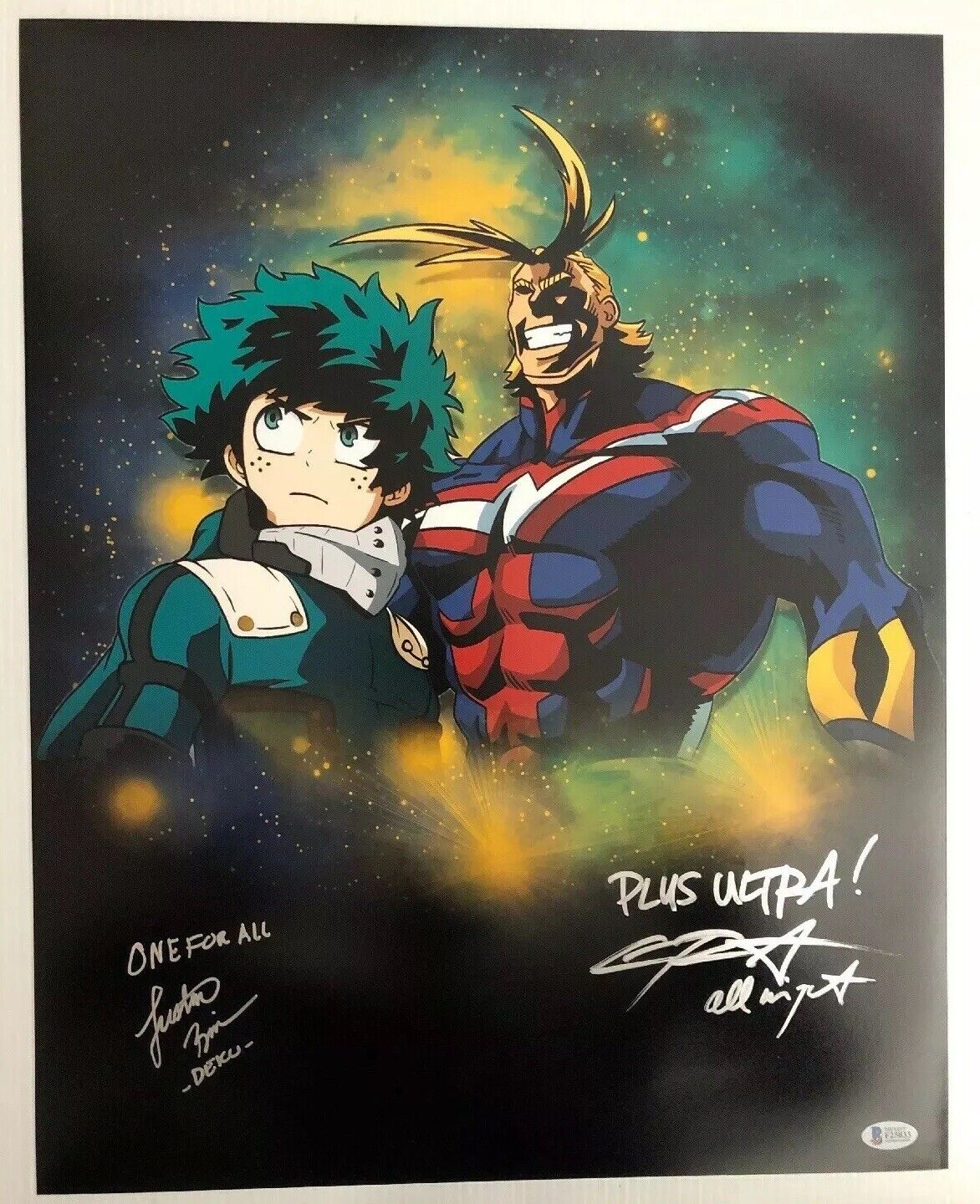 Chris Sabat Justin Briner SIGNED 16x20 Photo Poster painting My Hero Academia BECKETT COA 1