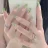 Bayuyun 24Pcs/Set Coffee Leopard French Fake Nails with Diamonds Japan Korean Artificial Acrylic Press on Nails Removable Stick on Nails