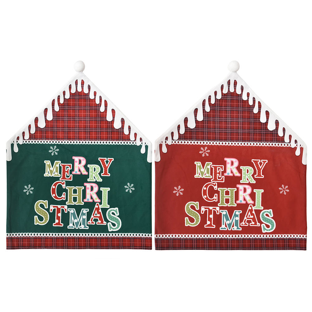 

Christmas Chair Cover Dinner Chair Back Covers New Year Table Party Decor, Red, 501 Original