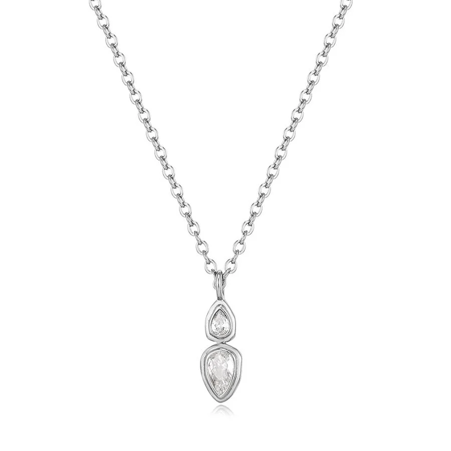 Women's Zircon Oval Round Pendant Necklace