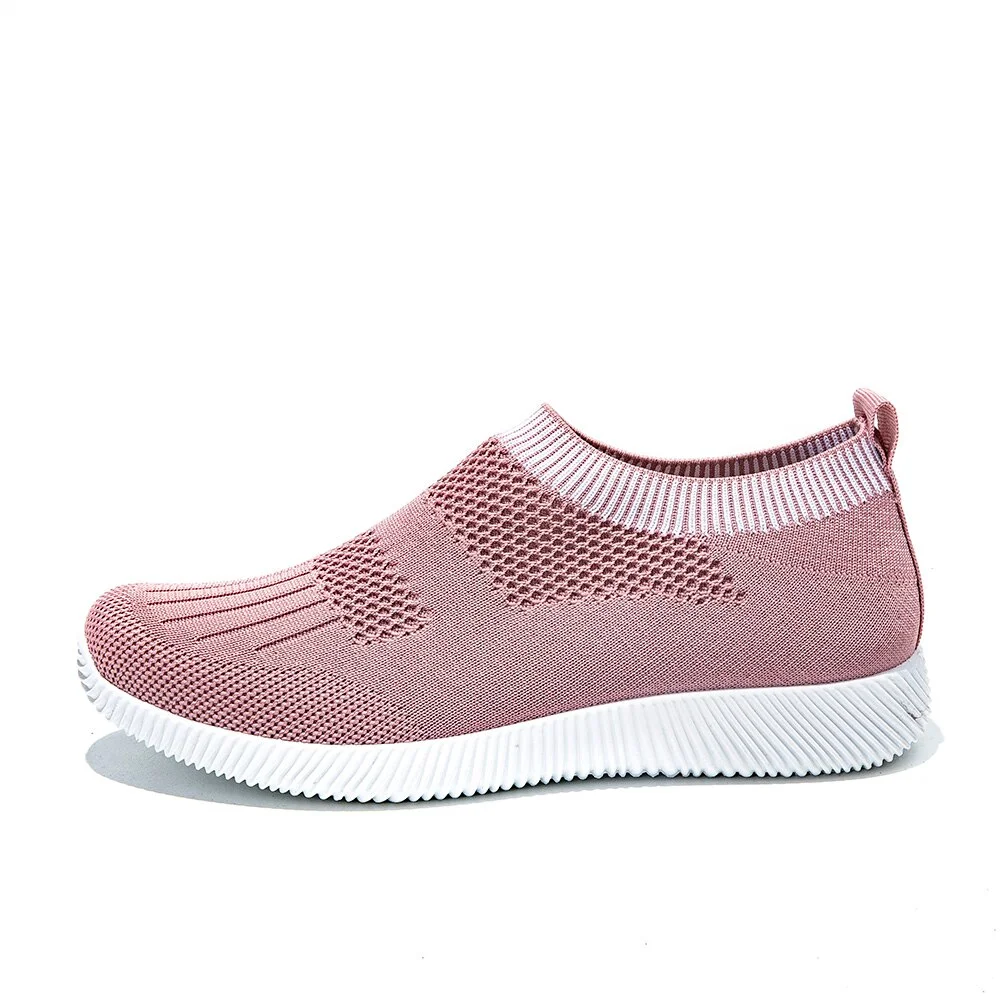 Summer Women Sneakers Lightweight Women's Sport Shoes Slip On Flats Shoes Women Loafers Plus Size Walking Flats Female Footwear