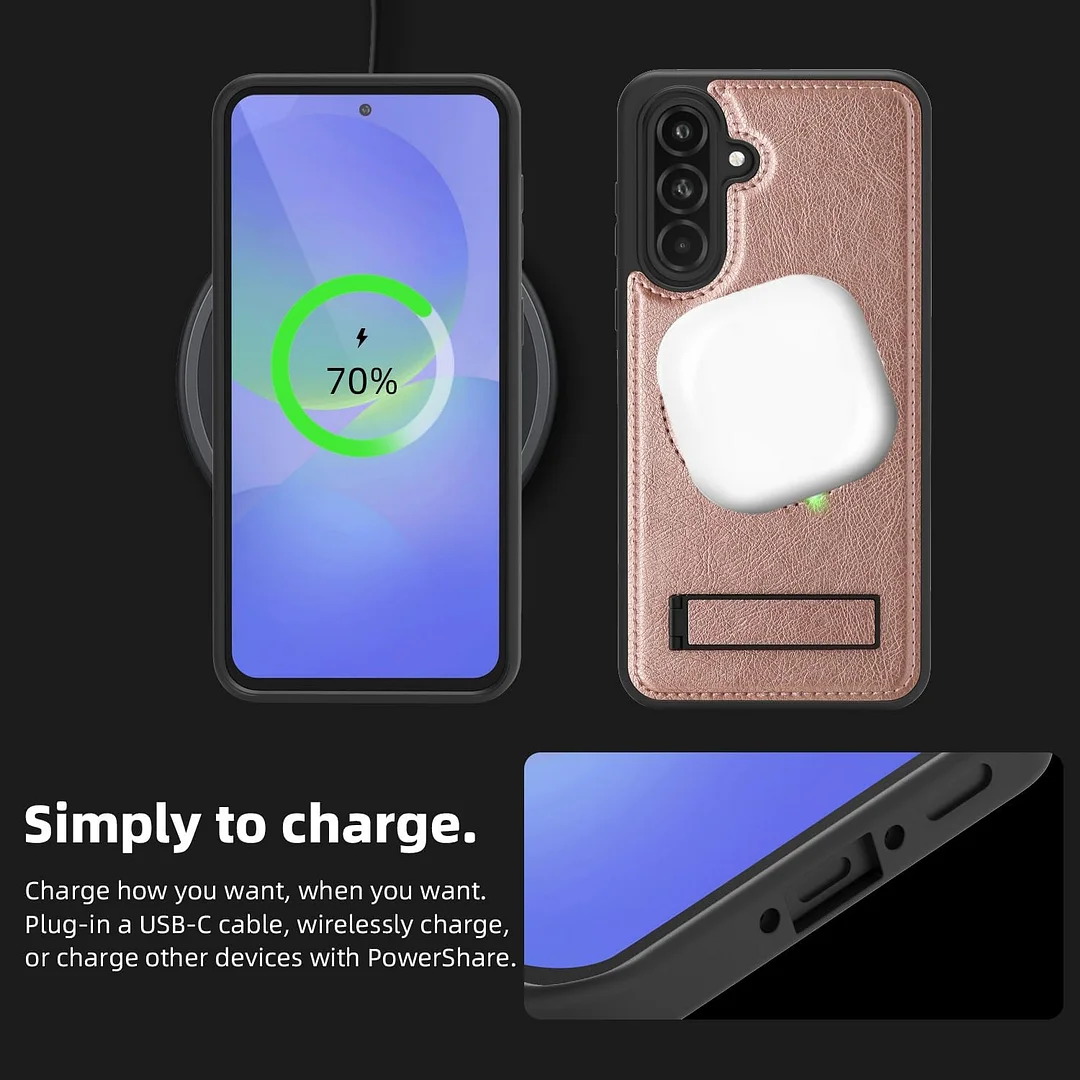 Samsung Galaxy Z Fold 6 Leather Case Magnetic Protective Case Holder Phone Case