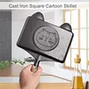 Cast Iron Egg Frying Pan Pre-Seasoned Skillet Chefs Pan for Indoor & Outdoor Use