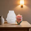 3D Rose Flower Mould Silicone Wave Spiral Candle Mould Reusable Easy To Demold for Wedding Valentine Day DIY Home Decor Gift (Style B)
