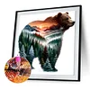 Waldbär - Rundbohrer Diamantmalerei - 30*30cm