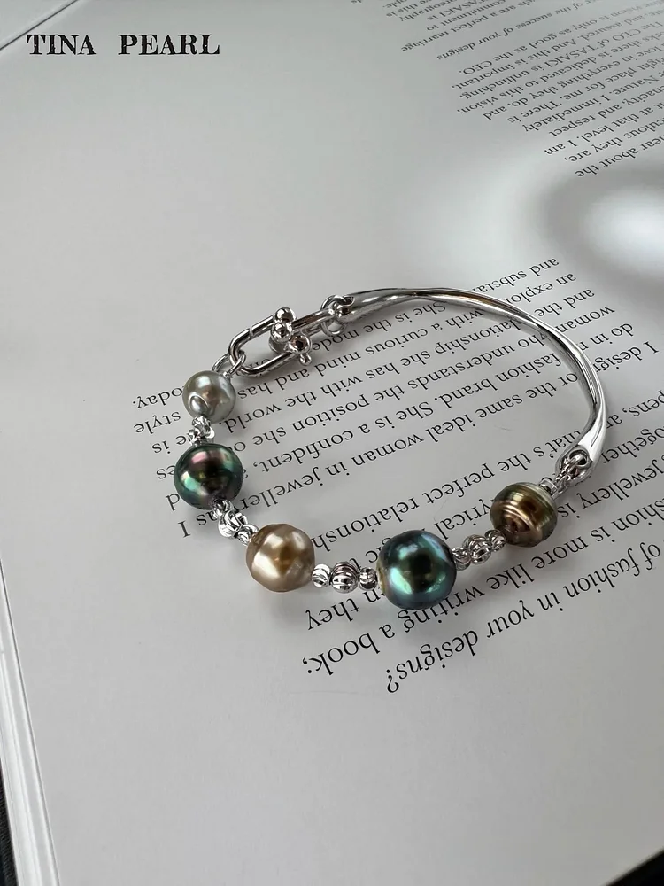 2025 TINA Jewelry18k gold seawater Tahiti mixed-color simple bracelet