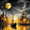 Quiet Night-18CT Stamped Cross Stitch 50*50cm/19.69*19.69in tapestrymarket