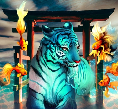 

Blue Siberian Tiger – Paint By Numbers - 40*50CM, 501 Original