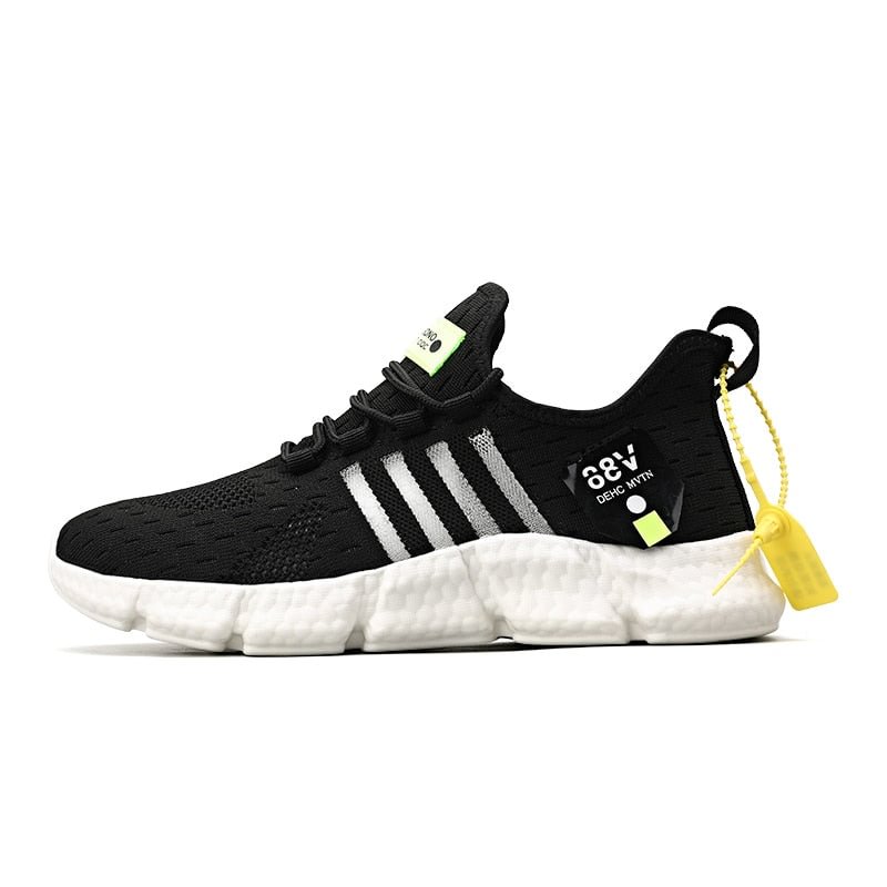 Running shoes men's lightweight casual mesh breathable fluorescent green comfortable jogging summer large size white sneakers