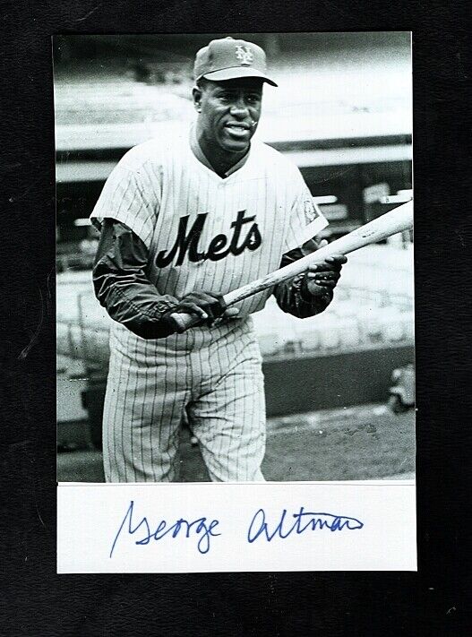 GEORGE ALTMAN-NY METS AUTOGRAPHED 4X6 CUT W/GLOSSY Photo Poster painting