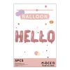 16" Golden HELLO Letters Aluminum Film Balloons School Kindergarten Store Welcoming Party Decors