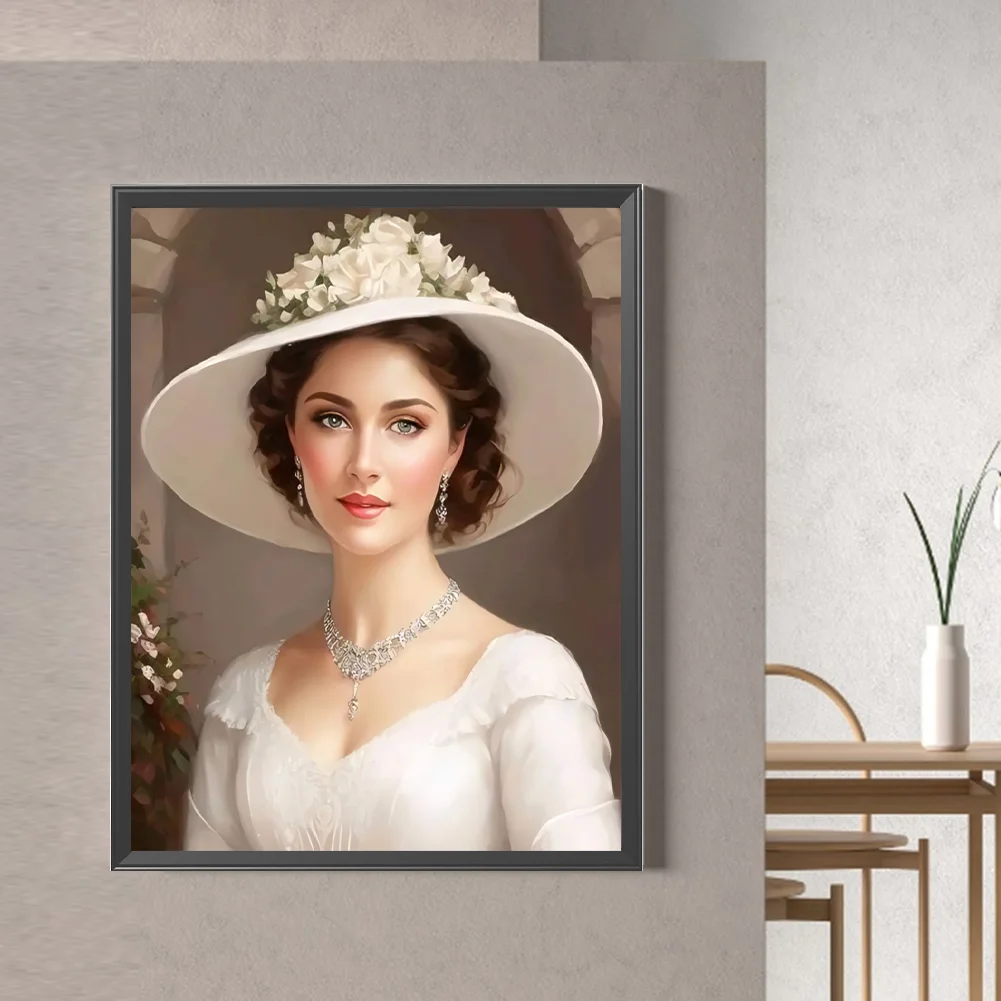 Diamond Painting - Full Round Drill - Elegant Lady(Canvas|50*60cm)