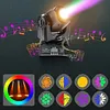 Luz m&oacute;vel para DJ de 230 W, girat&oacute;ria, 18 lados, prism&aacute;tica, ilumina&ccedil;&atilde;o de palco, 7 padr&otilde;es e 8 cores, refletor com DMX e modo de controle de voz, para casamento, igreja, apresenta&ccedil;&otilde;es ao vivo, bar.
