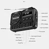 Portable FM Radio with LED Display Digital Radio Recorder BT 5.4 Radio Speaker