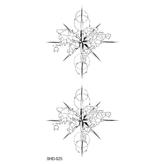 Waterproof Temporary Tattoo Black Sketchs Flowers Animal Tattoo Stickers Flash Fake Body Tattoos for Women tatuajes temporales