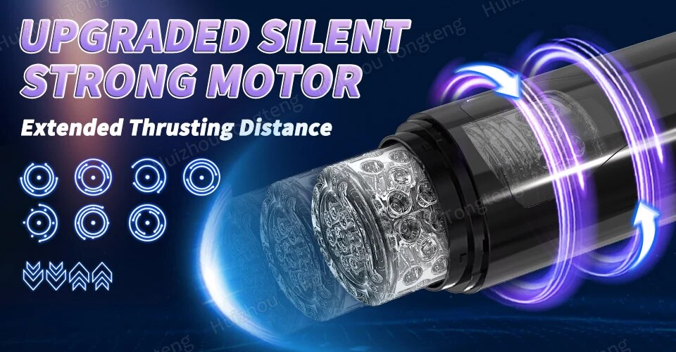 7 Thrusting & Vibrating Modes Male Masturbator Cup for Hands Free Game