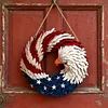 American Eagle Flag Patriotic Wreath 2026 USA 250 Decorations 250th Anniversary Eagle Wreath for 4th of July for Front Door Wall Party Holiday Decoration
