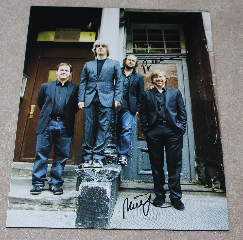 PHISH (JAM BAND) GROUP SIGNED 11X14 Photo Poster painting B COA FUEGO MIKE GORDON PAGE MCCONNELL