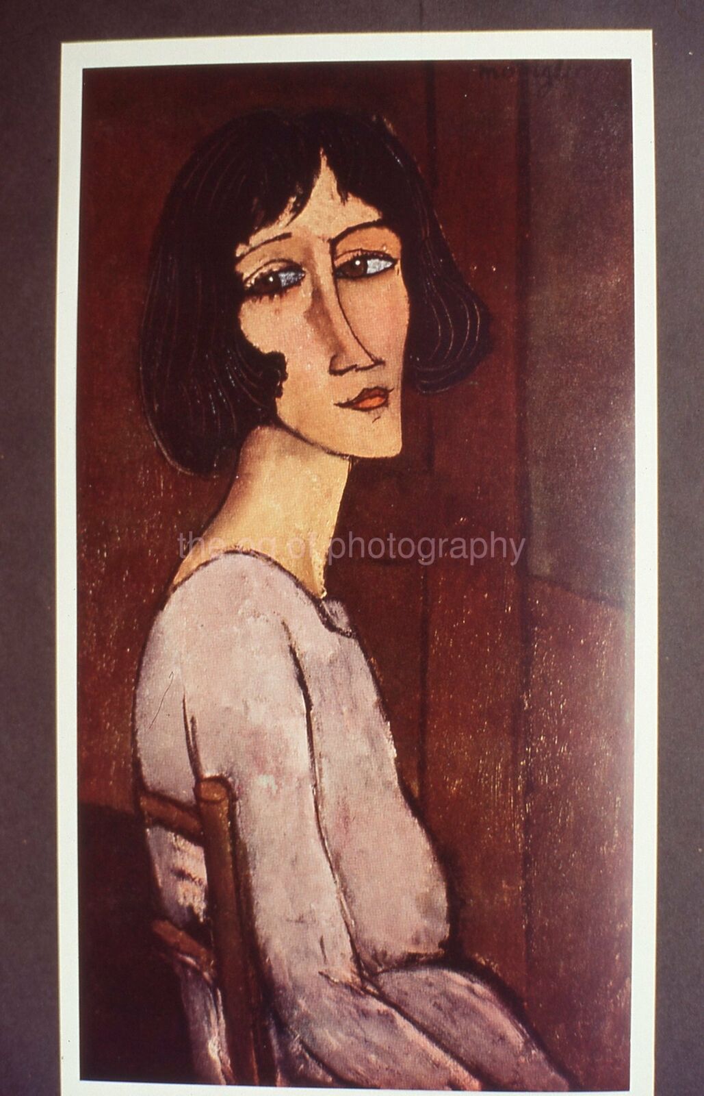 PORTRAIT OF A WOMAN 35mm FOUND ART SLIDE Photo Poster painting 110 T 36 H