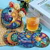 Ein Set (8 Stück) Sonne und Mond aus Holz - 5d DIY Craft Untersetzer