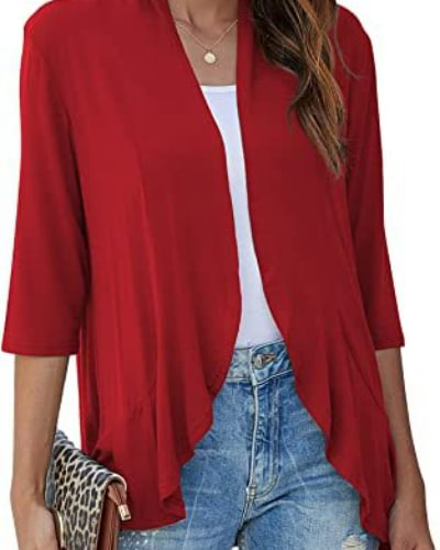 Cotton Open Front Cardigans Cover ups