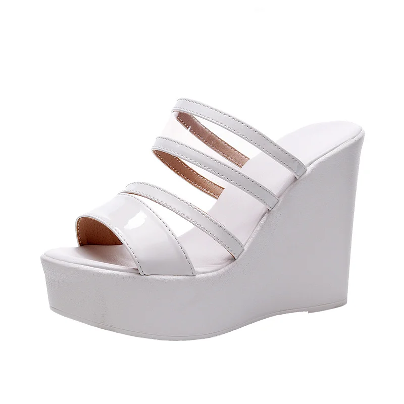 Breakj Breakj Plop And Ultra-High Heel Waterproof Table Pine Cake Thick Bottom Fish Mouth Sandals Night Shop Sexy Transparent With Fashion Slippers Woman