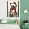 (40*60cm)Christmas Kitty - Full Round Drill Diamond Painting