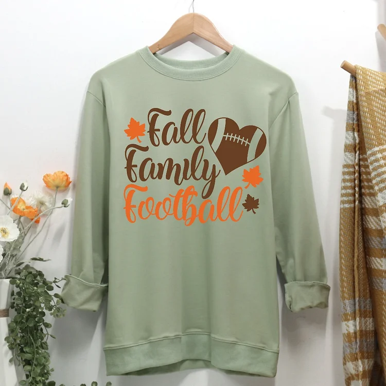 Fall family football Women Casual Sweatshirt