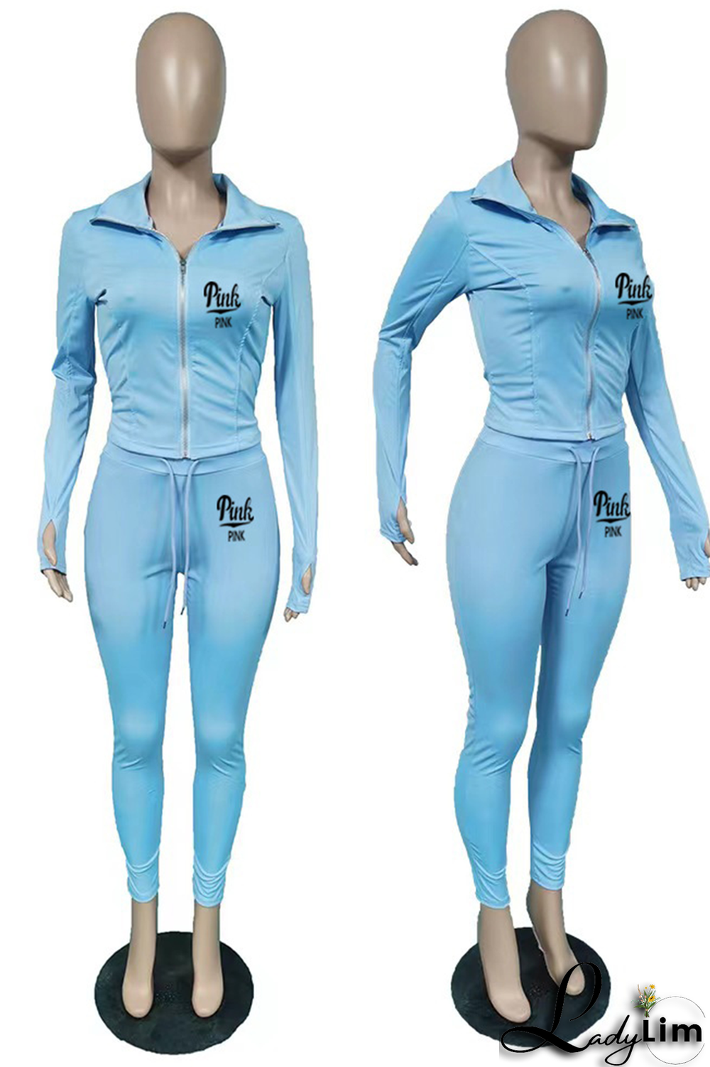 Red Fashion Print Patchwork Turndown Collar Long Sleeve Two Pieces