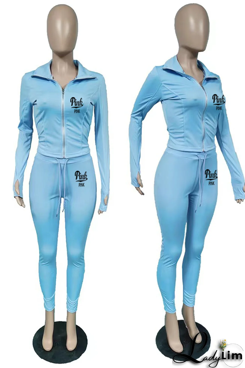 Red Fashion Print Patchwork Turndown Collar Long Sleeve Two Pieces